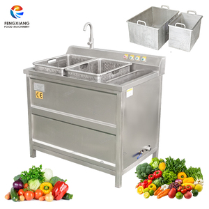 Lavadora de Verduras y Frutas de Acero Inoxidable FENGXIANG con Doble Cesta y Grifo para Cocina Comercial - Product Image 1