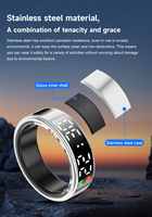 Digitaal touchscreen display heren dames IP68 bloeddrukmeter APP magnetische draadloze gezondheids- en fitness tracker slimme ring