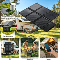 Alecter APH-FB259 150W 20V Couverture Solaire Pliable Étanche IP64 Haute Efficacité 22,5% Prise Anderson Générateur Camping VR Bateau