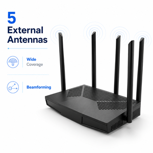 แบรนด์ใหม่ไวไฟ7เราเตอร์ BE5000ไฮเทคคู่5G 2.4G R750G เราเตอร์รองรับ OpenWrt ตาข่ายง่าย - Product Image 2