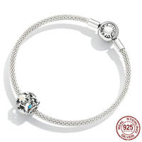 Perles de création de bijoux en argent sterling 925 émail de printemps breloques d'oiseaux de fleurs creuses