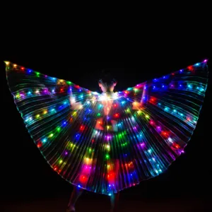 LED Grandi Ali Costumi di Danza Glow Danza Del Ventre Performa Abbigliamento Luminoso Per Dancer