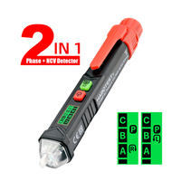 Probador de bolígrafo eléctrico HT100 1200V AC, comprobador de corriente de fuga de alto voltaje seguro de bolsillo sin contacto, aprobado por la CE para comprobar salidas