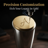 Trofeo Columnar de Metal Dorado y Plateado Grabado a Medida, Textura Premium, Embalaje Antichoque, Premio Conmemorativo Anual