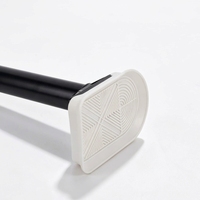 Tringle télescopique sans perçage pour rideau de douche, tringle à vêtements en acier inoxydable réglable, support mural pour rideau de salle de bain et armoire
