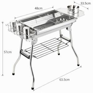 Tốt Nhất Bán Ngoài Trời Xách Tay Gấp Dày Than Nướng BBQ Với Thép Không Gỉ Lưới Trong Giá Rẻ Nhất Giá - Product Image 5