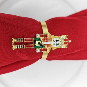 แหวนรัดผ้าเช็ดปากลาย<span class=keywords><strong>ทหาร</strong></span>นัทแครกเกอร์แบบยุโรปอเมริกัน ชุบโลหะผสม สำหรับโรงแรม ร้านอาหารตะวันตก - Product Image 2