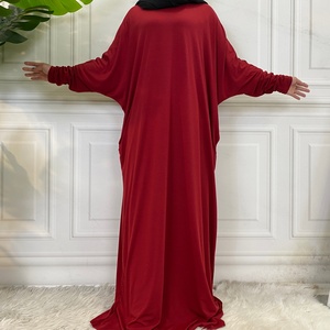 6200# Modest Women Dubai Abaya Turkey Hijab Dress Solid Color <b>Kaftan</b> Prayer Dresses Long Robe Islamic Clothes - Product Image 5