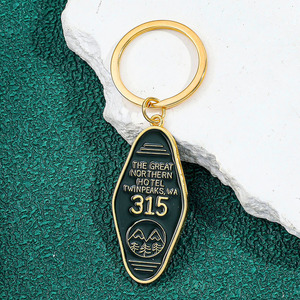 Gran oferta <span class=keywords><strong>de</strong></span> llaveros <span class=keywords><strong>de</strong></span> esmalte suave personalizados <span class=keywords><strong>televisión</strong></span> Twin Peaks Aleación <span class=keywords><strong>de</strong></span> Zinc dorado regalo <span class=keywords><strong>de</strong></span> moda llavero esmaltado - Product Image 5