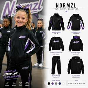 Ensemble de survêtements d'entraînement pour équipes de cheerleading, vestes et pantalons OEM d'usine, tenue de danse et d'échauffement - Product Image 6