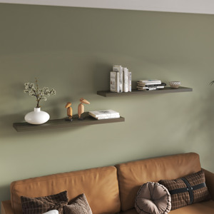Ecco 47 Inch Wide <b>Floating</b> Shelves Set Of 2 Wall Mounted Storage For Bedroom Bathroom Living Room Book Display - Product Image 5