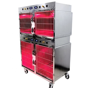 LIZE Veterinary Equipment Metal ICU <strong>Cage</strong> for Cats and Dogs Hospital Animal <strong>Pet</strong> Incubator with Oxygen Veterinary Carrier - Product Image 1