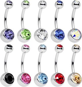 Anneau de nombril en titane G23/ASTM F136 à filetage interne, zircon, bijou corporel de haute qualité, stud labret, bijou de piercing pour lèvre N/A - Product Image 3