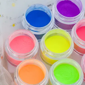 Eigene Marke Neon Farbe Sommer Dip Pulver Nagel in Bulk Dip Pulver Kit Nail Art Design Schönheit Tauch pulver Nägel Farben