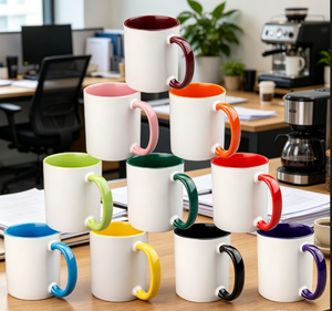 <span class=keywords><strong>Taza</strong></span> <span class=keywords><strong>de</strong></span> Cerámica Personalizada <span class=keywords><strong>con</strong></span> Logotipo, Diseño Moderno Más Vendido, <span class=keywords><strong>con</strong></span> <span class=keywords><strong>Color</strong></span> <span class=keywords><strong>Interior</strong></span> Único y Exterior Blanco, para Café - Product Image 1