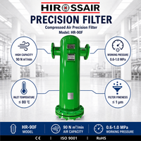Nouveau filtre à air comprimé en acier au carbone de haute précision pour système pneumatique industriel, conception de boîtier à bride, 90 Nm/min