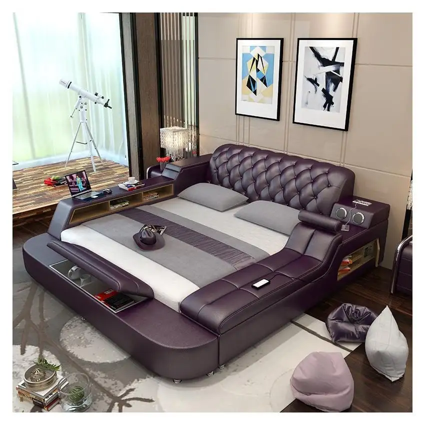 هوم كوين حجم كبير اللوح الأمامي المنجد الفرنسية نمط مخصص الحديثة غرفة نوم مجموعات إطار غرفة نوم أطقم أثاث غرف النوم