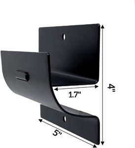 Lot de 2 crochets et rails pour <span class=keywords><strong>échelle</strong></span> murale et <span class=keywords><strong>brouette</strong></span> en acier noir mat - Product Image 2