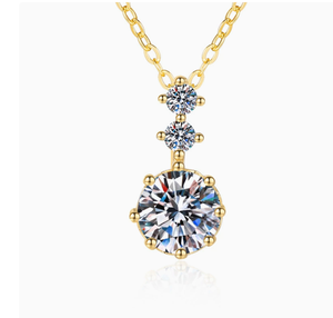Fabrik-Großhandel: Anlaufbestellbare Halskette mit Moissanit, Silber-Zirkon-Halskette, 18k vergoldete Initialen-Halskette - Product Image 6