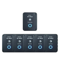 Système audio sans fil M-VAVE WP-9 rechargeable, 2 émetteurs, 9 récepteurs, 2,4 GHz, pour monitoring intra-auriculaire de scène en ABS