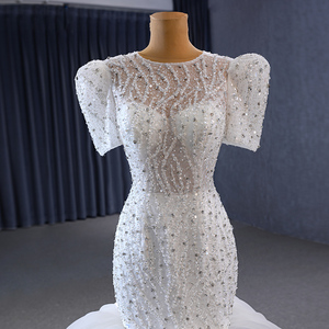 Jancember 231009 Crystal manga corta sirena boda vestidos de novia para niñas - Product Image 2