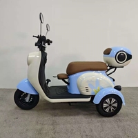 Tricycle électrique de haute qualité avec sièges pliables, petit tricycle transformable en vélo électrique familial