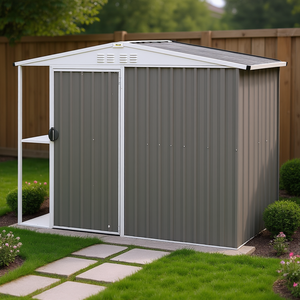 Caseta Metálica para Herramientas D0100X358L2, 6 x 4, Color Gris Cálido, Almacenamiento Exterior con Ventilación y Puerta con Cerradura para Patio Trasero - Product Image 2