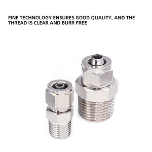 Đầu Nối Khí Nén Khóa Đai Ốc SS304 Dòng PC Phụ Kiện Đường Ống Không Gỉ - Product Image 3
