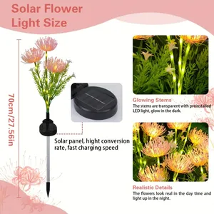 Lampes solaires LED IP65 pour jardin, étanches, décoratives pour pelouse, cour, patio et jardin - Product Image 1