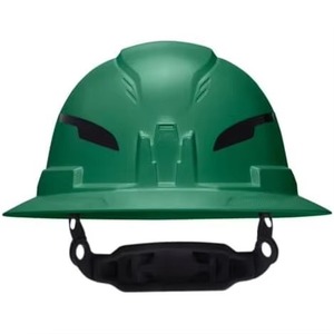 Casco de Seguridad Tipo V Verde, Sin Ranuras, Borde Completo, Suspensión de 6 Puntos con Correa para la Barbilla - Product Image 1