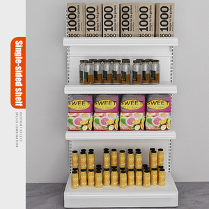 Estantes de mercado de acero blanco personalizados de fábrica Estante de exhibición de color personalizado de góndola <span class=keywords><strong>para</strong></span> uso en tienda <span class=keywords><strong>para</strong></span> <span class=keywords><strong>minimarket</strong></span> - Product Image 3