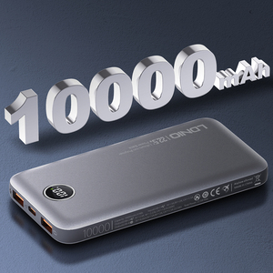 Banque d'alimentation portable rapide LDNIO PQ10 Mini pour ordinateur portable, meilleur chargeur portable, petite banque d'alimentation USB en plastique 10000 mAh gris 10W - Product Image 2