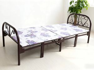 Lits en métal pliants <span class=keywords><strong>pas</strong></span> chers à 4 positions pour la chambre à coucher, adultes, enfants, <span class=keywords><strong>lit</strong></span> simple <span class=keywords><strong>avec</strong></span> cadre de base <span class=keywords><strong>et</strong></span> <span class=keywords><strong>matelas</strong></span> - Product Image 2