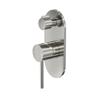 Gun Grey Acier inoxydable 304 Robinet de bain et de douche mural dissimulé Mitigeur de douche Robinet inverseur