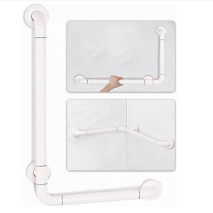 Barre d'appui de sécurité en forme de L Huahu en acier inoxydable pour baignoire, douche et salle de bain - Product Image 1