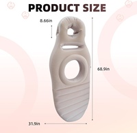 Matelas de maternité gonflable personnalisé en usine avec coussin de soutien abdominal en PVC floqué écologique épaissi pour la grossesse