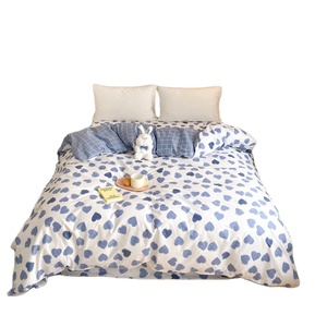 Nordic Simple Fashion New Cotton Love Print Edredón Cover Chic Juego de cama - Product Image 1