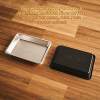 Plateaux carrés pour sauce sushi, surface lisse anti-taches, en plastique alimentaire, pour la sauce soja.