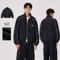 Veste zippée double face pour homme, réversible, rayures vertes, passepoil noir, pour un style urbain et la superposition, fournisseur en gros