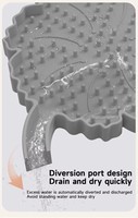 Support à Savon Décoratif en Silicone Anti-Moisissure, Tapis Économiseur de Savon Étanche, Organisateur de Salle de Bain Décoratif avec Drainage pour Douche et Baignoire