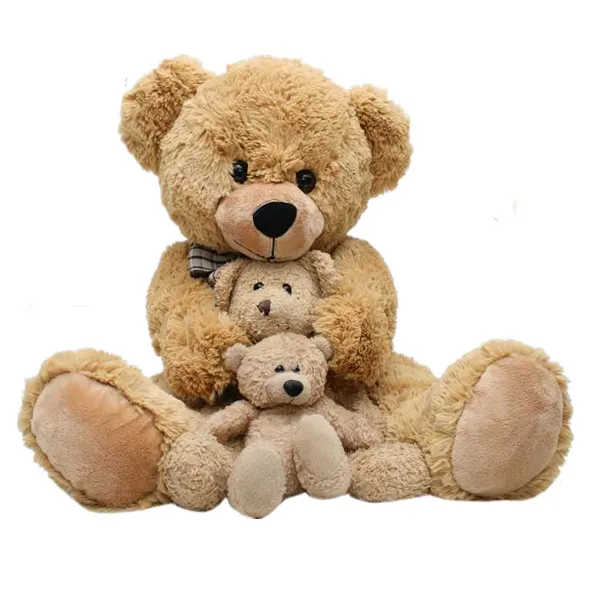 Kreative niedliche Plüsch braune Teddybär Ich liebe dich benutzer definierte süße <span class=keywords><strong>Familie</strong></span> ausgestopfte Plüsch Mama <span class=keywords><strong>Bär</strong></span> Stofftier mit Baby