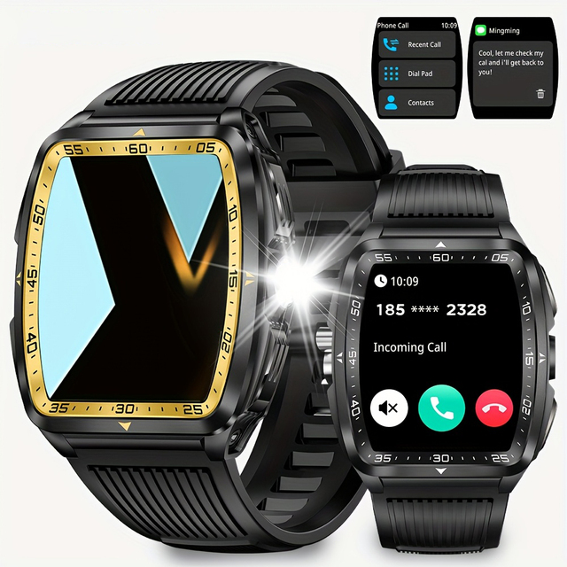 For KT83 Outdoor Sports Square Smart Watch Answer Calls Sleep Tracker Fitness Tracker Waterproof Unisex Android 5-10 Days