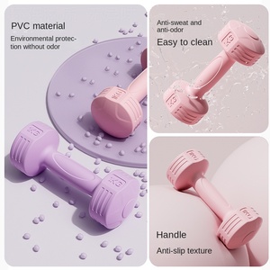 Mancuerna de Entrenamiento de Fitness para Principiantes, para Ejercicios de Yoga y Musculación de Brazos en Casa, Fabricada con Hierro Recubierto de Goma HDPE, de 1-5 kg - Product Image 4