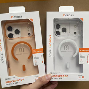 Custodia per telefono Mordas trasparente antiurto in PC per 17 Pro Max con design a colore puro - Product Image 5