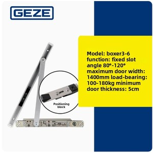 Ferme-porte encastré en acier German <span class=keywords><strong>Gezer</strong></span> Boxer 3-6 pour portes jusqu'à 180 kg - Product Image 1