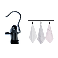 Crochets de blanchisserie de cintre de botte noir de haute qualité avec Clips porte-botte, pinces suspendues cintres multifonctionnels portables pince unique