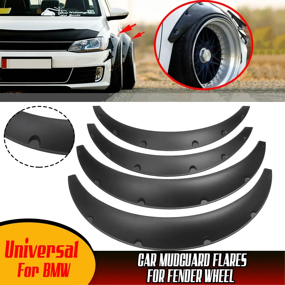 Universal Car Mud guard Flares für Kotflügel rad Flexibel Langlebig Für BMW E90 E91 E92 E93 E80 E81 E82 E87 E88 E36 E39 E46 E60 E61