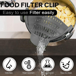 Cesta coladora de silicona flexible y compacta resistente al calor para cocina, filtro de té, colador para pasta, nuevo diseño - Product Image 2
