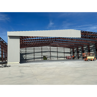 Hangar de construction en acier léger de conception moderne de haute qualité, hangars industriels préfabriqués, galvanisation à chaud, 1 an