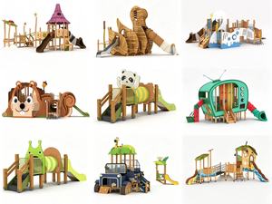 Estructura de Juego Infantil de Madera para Jardín con Temática del Principito <span class=keywords><strong>B612</strong></span>, Tobogán de Tubo para Jardín de Infancia - Product Image 3